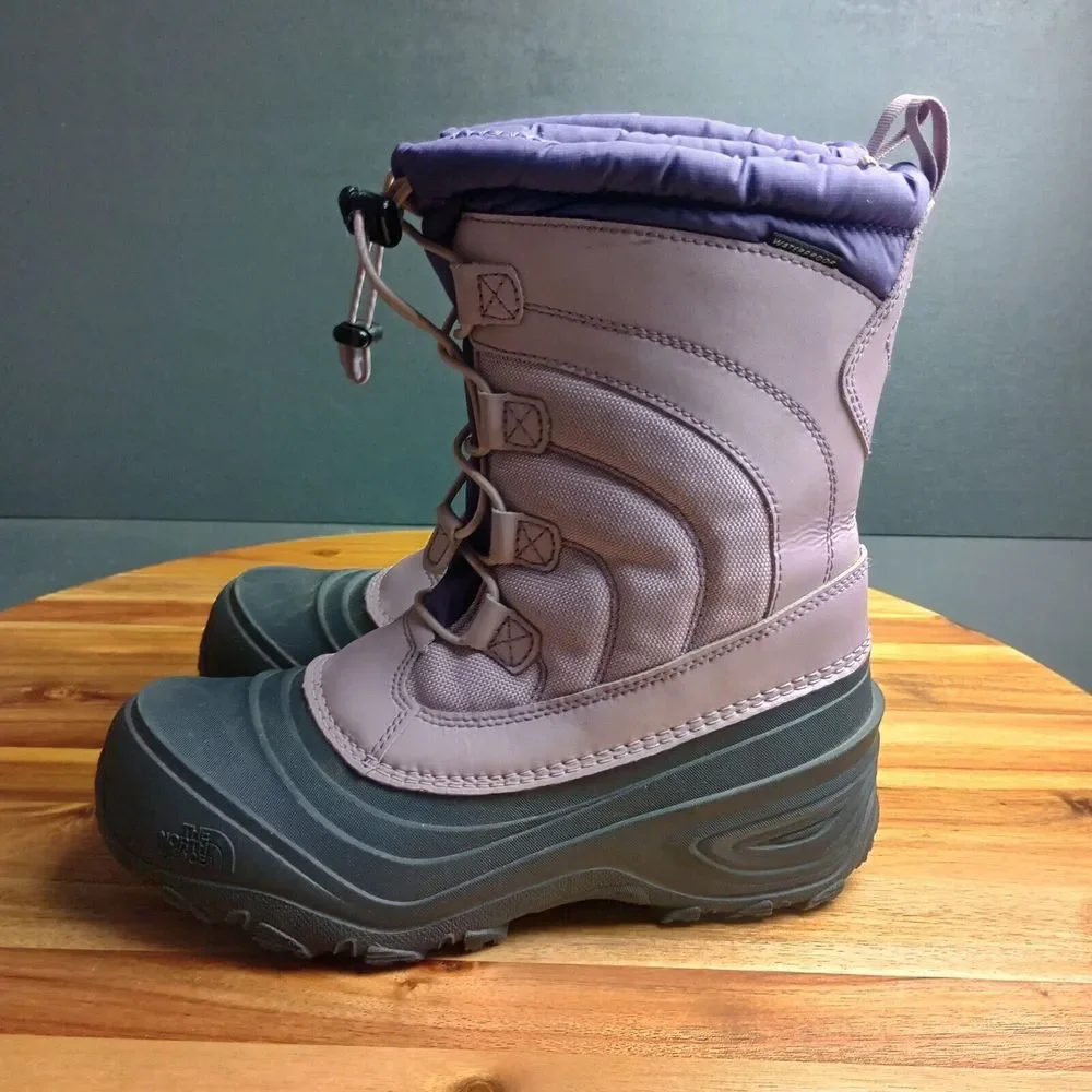 North‎ Face Youth Boots Kids 5 Alpenglow IV Insulated Waterproof Lavender Purple